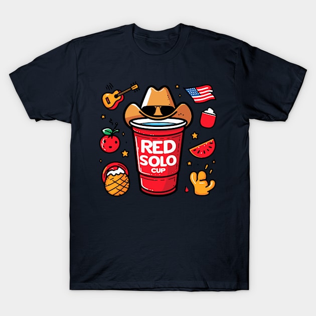 Toby Keith - Red Solo Cup T-Shirt by elegantelite